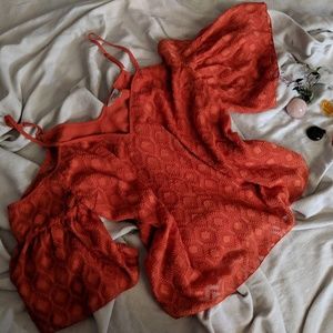 Orange off the shoulder top